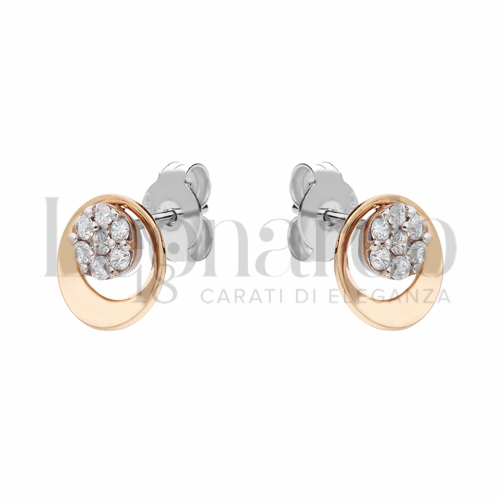 con Zircone bianco in Oro Rosa e Oro Bianco da 1,7gr.