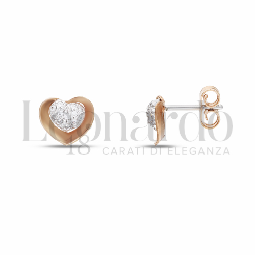 con Zircone bianco in Oro Rosa e Oro Bianco da 1,7gr.