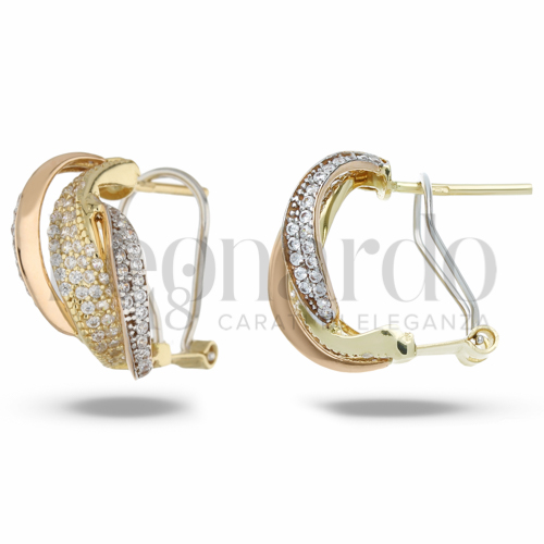 con Zircone bianco in Oro Rosa e Oro Giallo da 5gr.