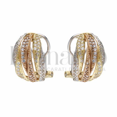 con Zircone bianco in Oro Giallo, Oro Bianco e Oro Rosa da 5,5gr.