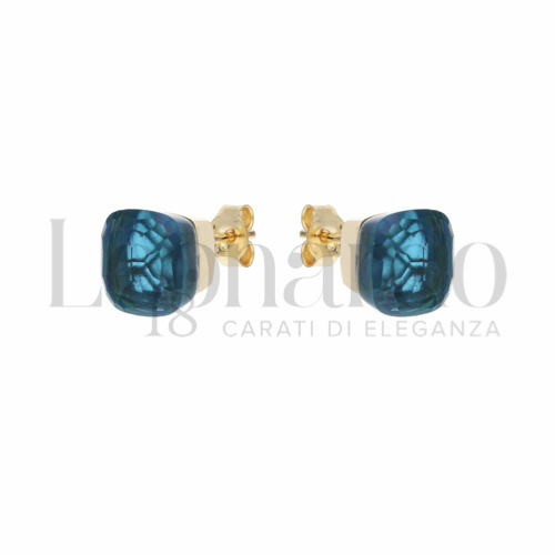 con Pietra blu in Oro Giallo da 2,8gr.