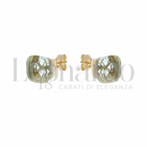con Pietra verde in Oro Giallo da 2,6gr.