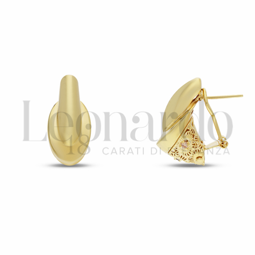 con Zirconi bianchi e zirconi Brown in Oro Giallo da 7,3gr.