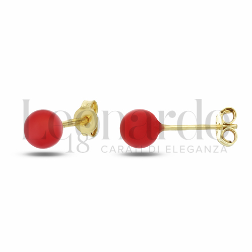Misura o forma 1° Misura con Corallo in Oro Giallo da 0,4gr.