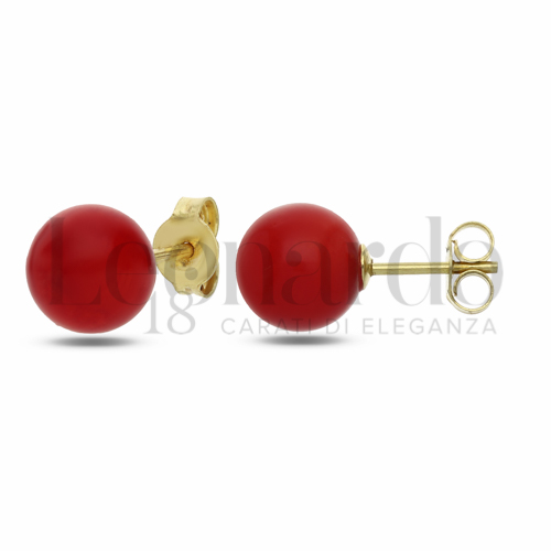 Misura o forma 4° Misura con Corallo in Oro Giallo da 1,8gr.