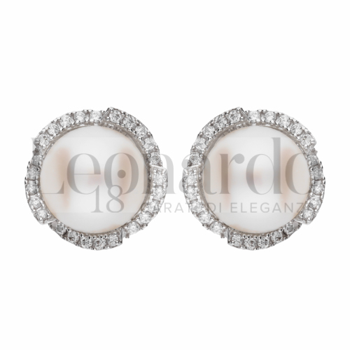 con Perla & Zirconi bianchi in Oro Bianco da 3,9gr.