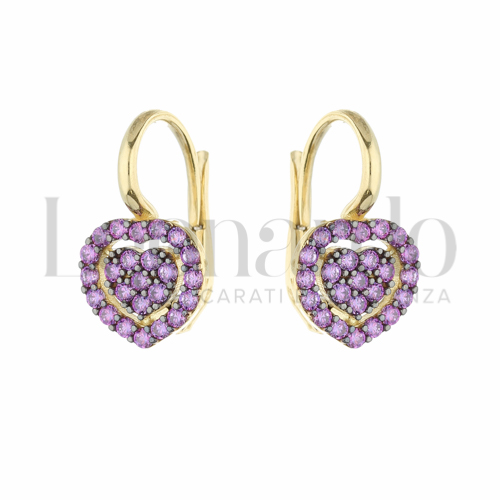 con Zircone Viola in Oro Giallo da 3,4gr.