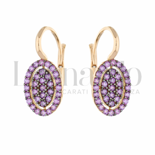 con Zircone Viola in Oro Rosa da 4,2gr.