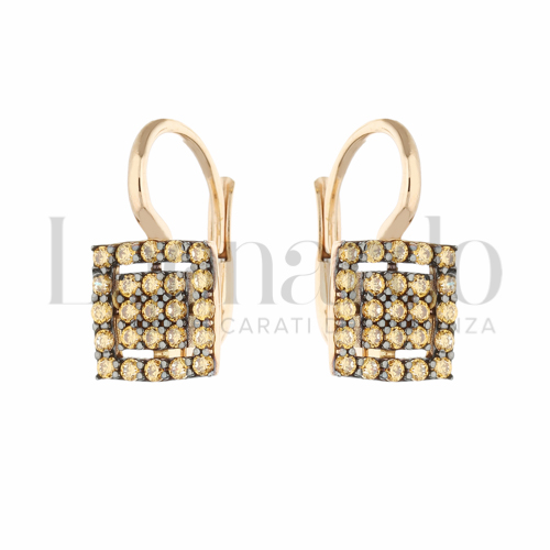 con Zircone arancione in Oro Rosa da 3,6gr.