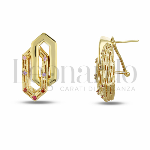 con Zircone rosa Light in Oro Giallo da 9,5gr.