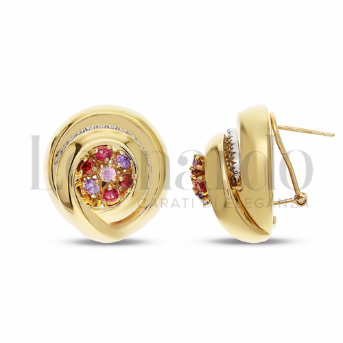 con Zircone rosa Light in Oro Giallo da 10,5gr.