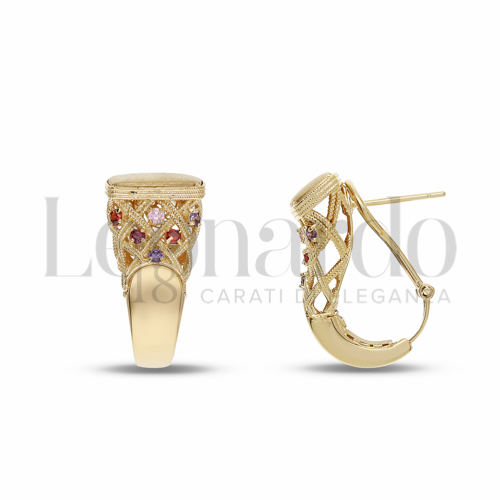 con Zircone rosa Light in Oro Giallo da 7,6gr.