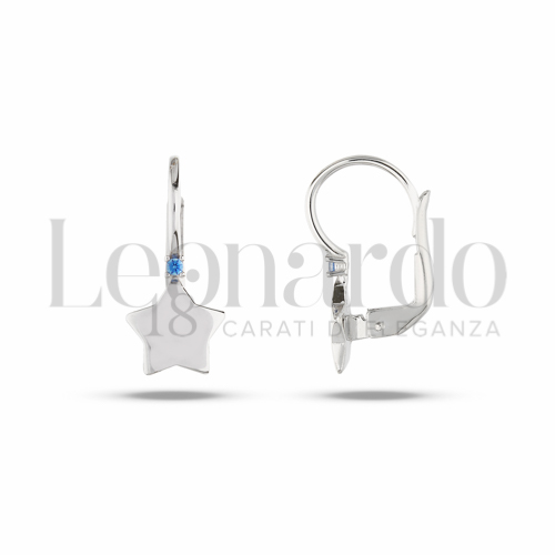 con Zircone azzurro in Oro Bianco da 3,2gr.