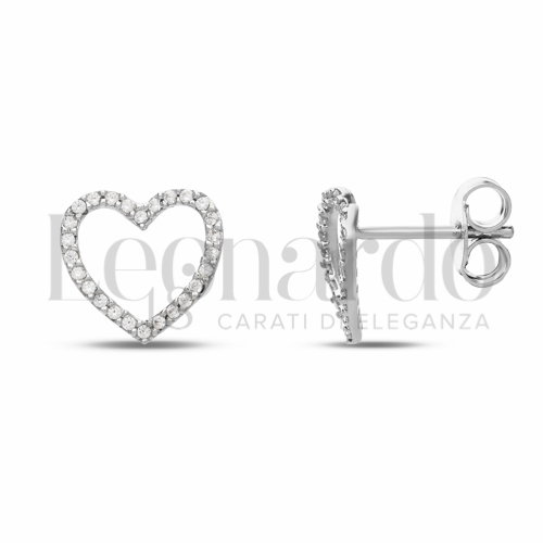 Misura o forma 2° Misura con Pavé di zirconi bianchi in Oro Bianco da 1,8gr.