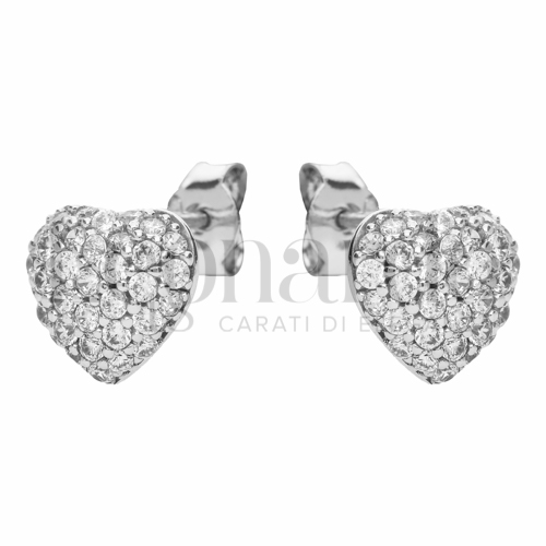 Misura o forma 1° Misura con Pavé di zirconi bianchi in Oro Bianco da 2,5gr.
