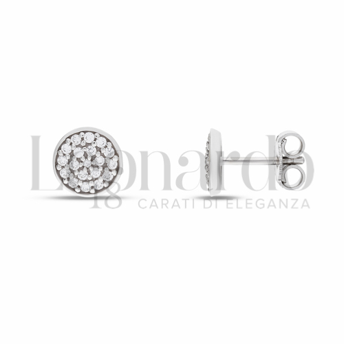 Misura o forma 1° Misura con Pavé di zirconi bianchi in Oro Bianco da 2gr.