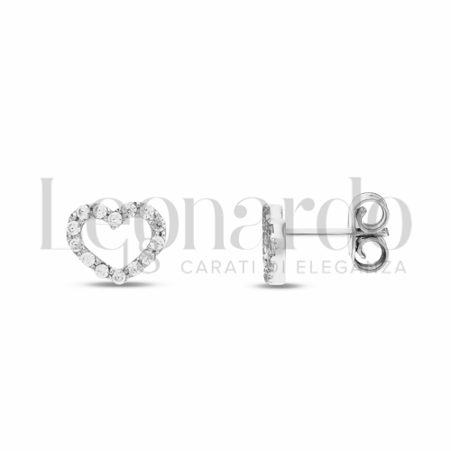 Misura o forma 2° Misura con Pavé di zirconi bianchi in Oro Bianco da 1,4gr.