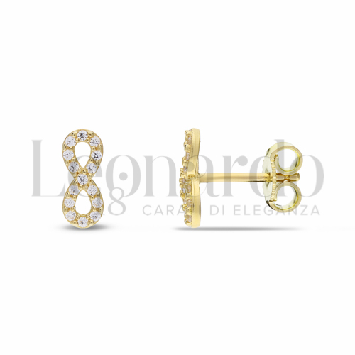 Misura o forma 1° Misura con Pavé di zirconi bianchi in Oro Giallo da 1,4gr.