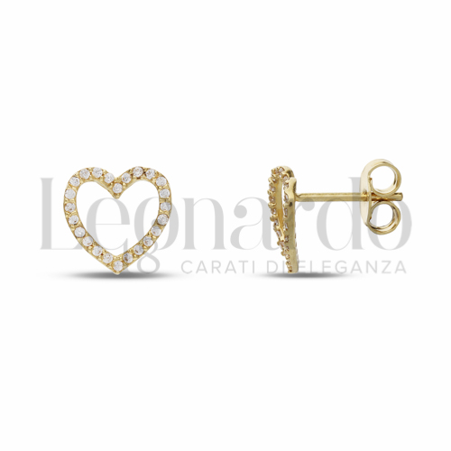 Misura o forma 1° Misura con Pavé di zirconi bianchi in Oro Giallo da 1,9gr.