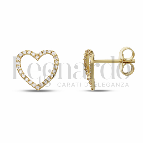 Misura o forma 2° Misura con Pavé di zirconi bianchi in Oro Giallo da 1,8gr.