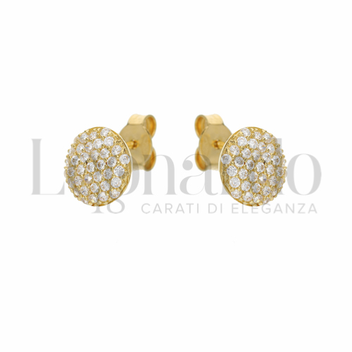 Misura o forma 1° Misura con Pavé di zirconi bianchi in Oro Giallo da 2gr.