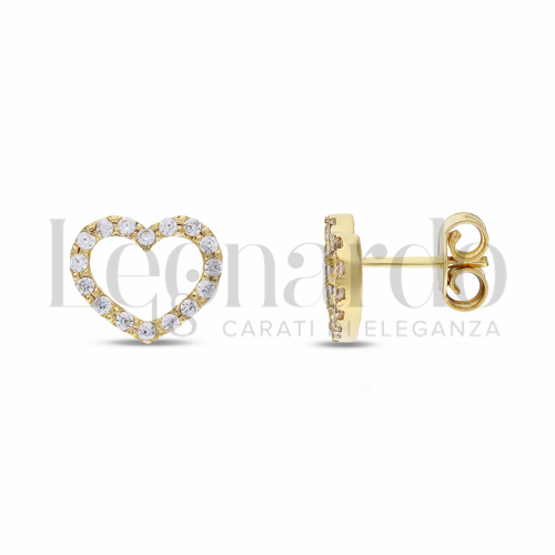 Misura o forma 3° Misura con Pavé di zirconi bianchi in Oro Giallo da 2gr.