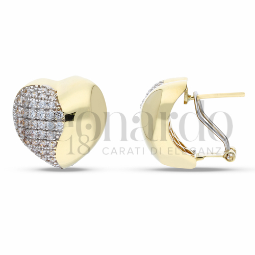 Misura o forma 1° Misura con Mezzo Pavé di zirconi bianchi in Oro Giallo e Oro Bianco da 7,8gr.