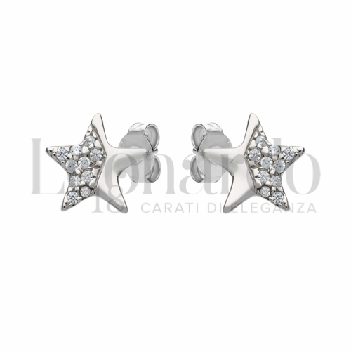 Misura o forma 1° Misura con Mezzo Pavé di zirconi bianchi in Oro Bianco da 1,6gr.