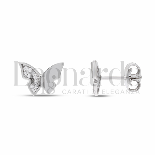 Misura o forma 2° Misura con Mezzo Pavé di zirconi bianchi in Oro Bianco da 1,6gr.