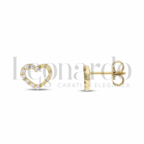 Misura o forma 2° Misura con Mezzo Pavé di zirconi bianchi in Oro Giallo da 1,5gr.