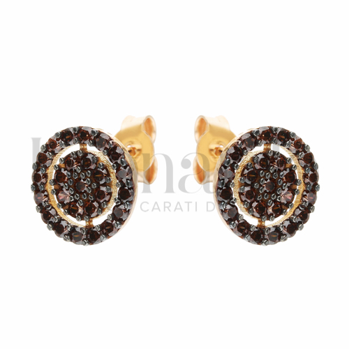con Zirconi Brown in Oro Rosa da 2,2gr.