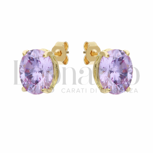 con Pietra Idrotermale Viola in Oro Giallo da 3,8gr.