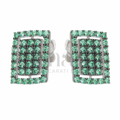 con Zircone verde in Oro Bianco da 3,2gr.