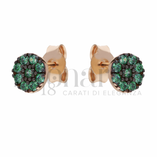 Misura o forma 1° Misura con Zircone verde in Oro Rosa da 1,2gr.