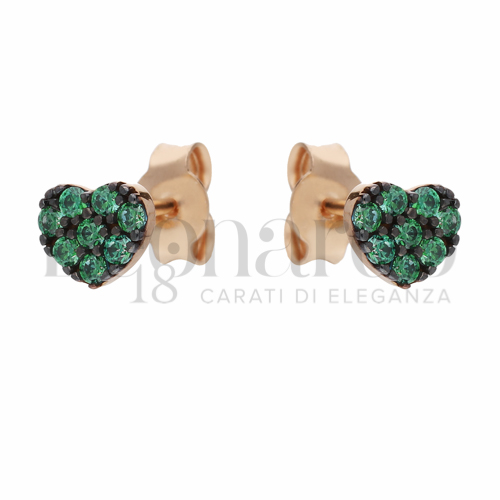 Misura o forma 1° Misura con Zircone verde in Oro Rosa da 1,2gr.