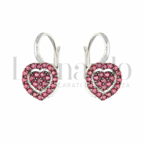 con Zircone rosso in Oro Bianco da 3,4gr.