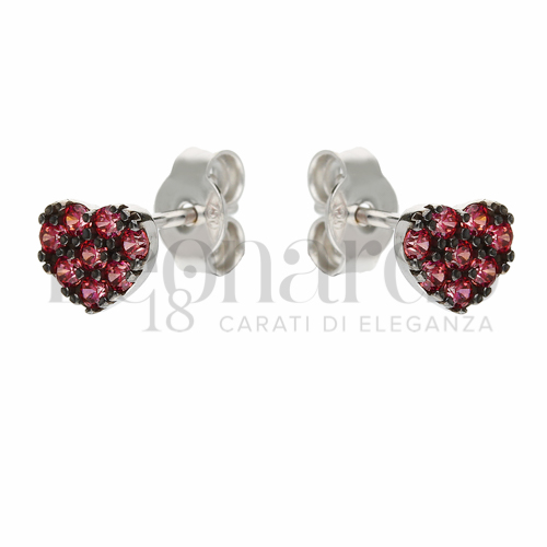 Misura o forma 1° Misura con Zircone rosso in Oro Bianco da 1,1gr.