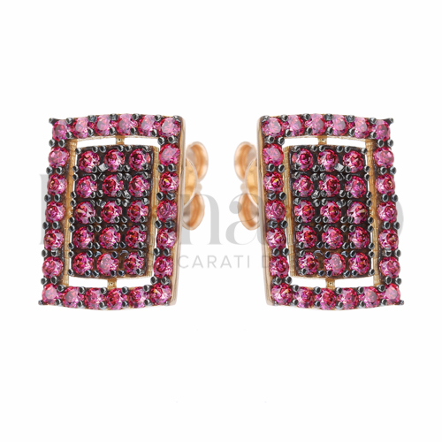 con Zircone rosso in Oro Rosa da 3,2gr.