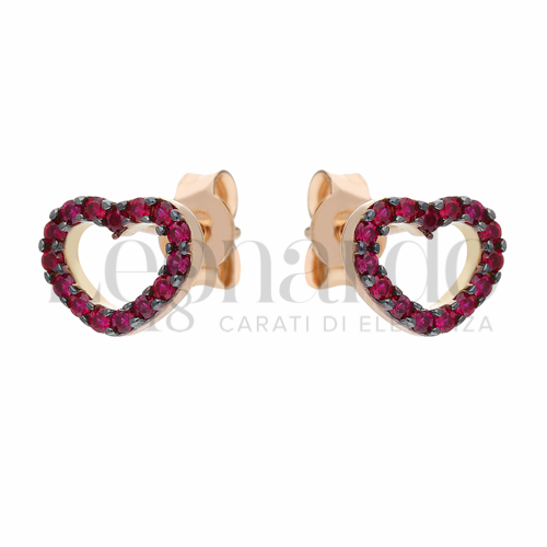 Misura o forma 1° Misura con Zircone rosso in Oro Rosa da 1,4gr.