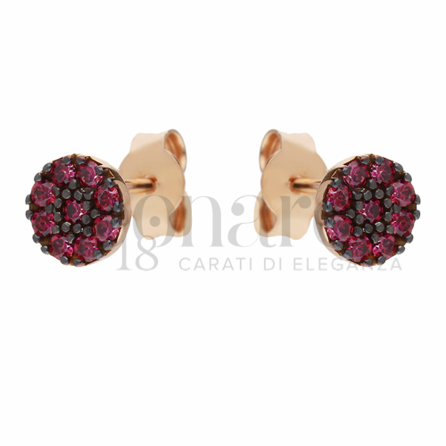 Misura o forma 1° Misura con Zircone rosso in Oro Rosa da 1,3gr.