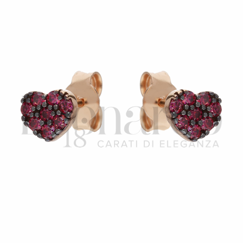 Misura o forma 1° Misura con Zircone rosso in Oro Rosa da 1,1gr.