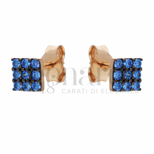 Misura o forma 1° Misura con Zircone Blu in Oro Rosa da 1,3gr.