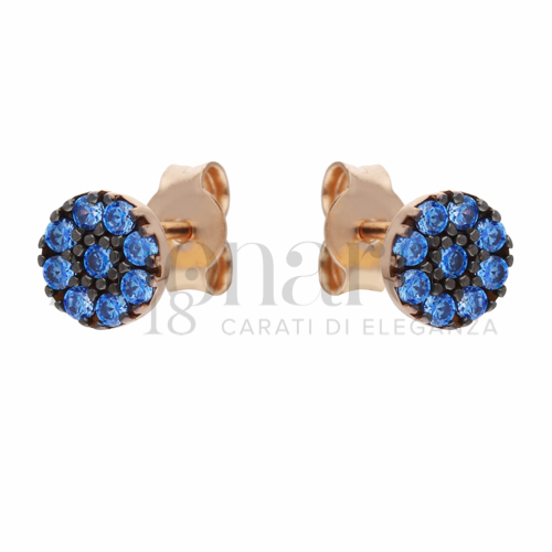 Misura o forma 1° Misura con Zircone Blu in Oro Rosa da 1,2gr.