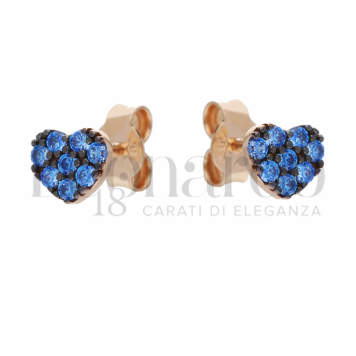 Misura o forma 1° Misura con Zircone Blu in Oro Rosa da 1,2gr.
