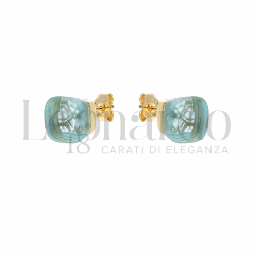 con Pietra azzurra in Oro Giallo da 2,7gr.