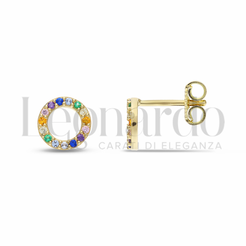 Misura o forma 1° Misura con Pietre Rainbow in Oro Giallo da 1,6gr.