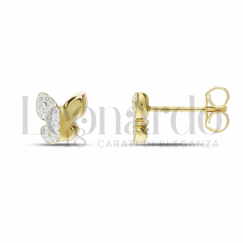 Misura o forma 1° Misura con Mezzo pavè di resina e zirconi in Oro Giallo da 0,9gr.