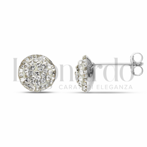 con Resina e zirconi in Oro Bianco da 1,1gr.