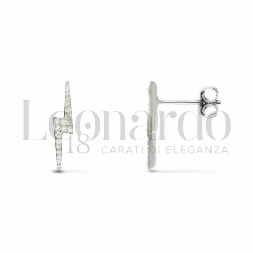 con Resina e zirconi in Oro Bianco da 0,8gr.