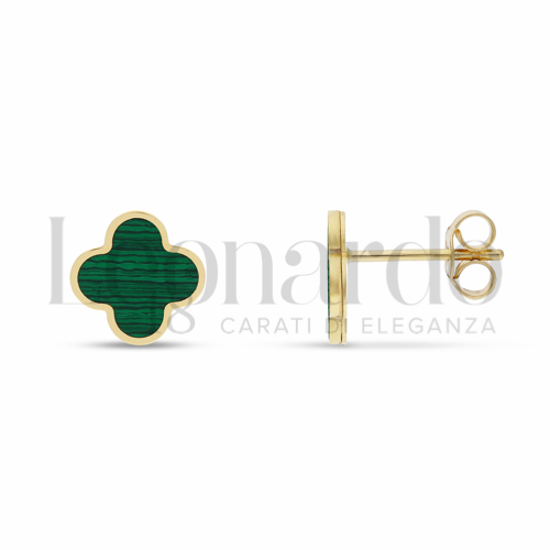 Misura o forma 2° Misura con Malachite in Oro Giallo da 1,3gr.